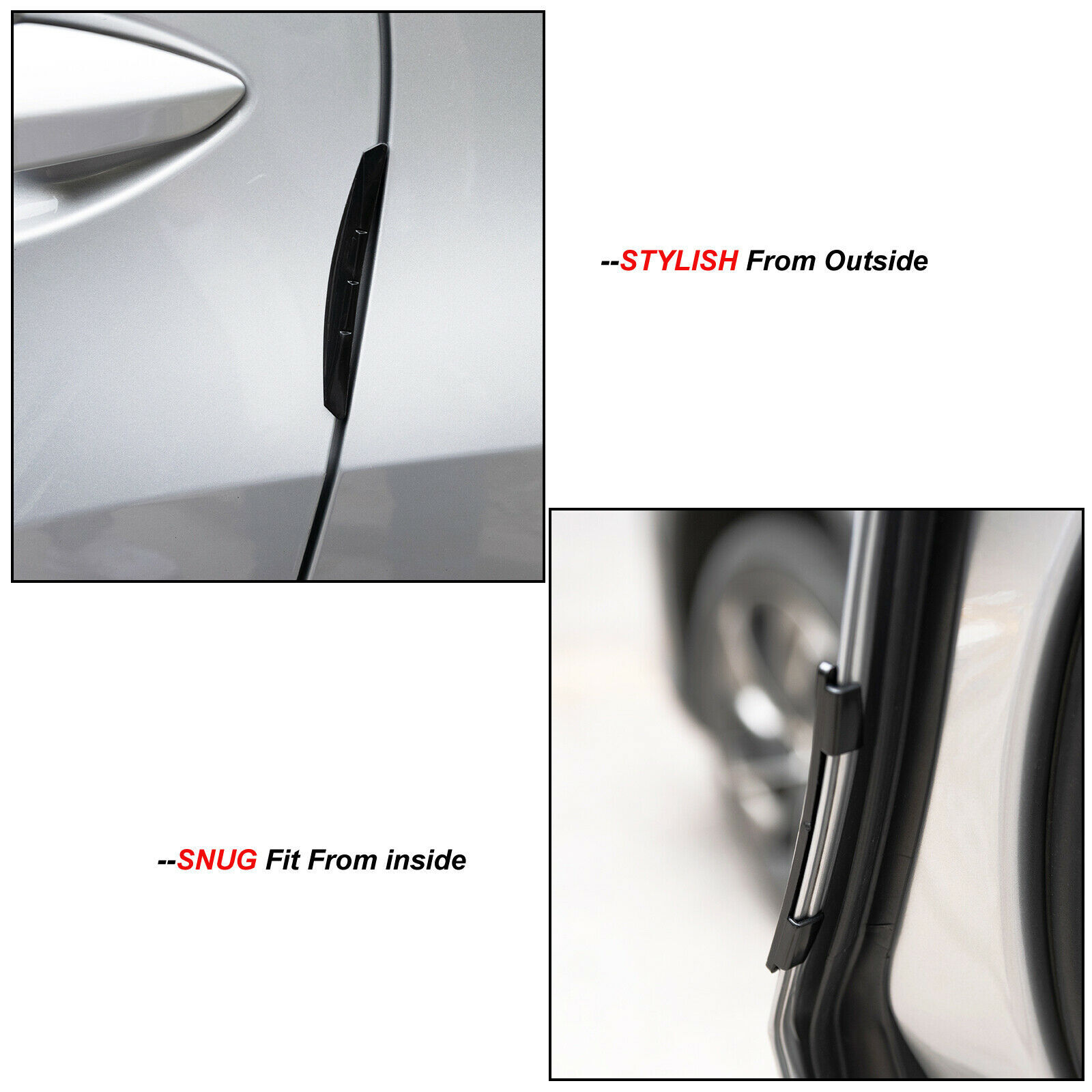 4x Clear Car Door Edge Scratch Anti-collision Protector Guard Strip Accessories