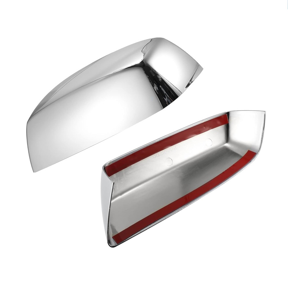 Fits 2014~2018 Chevy Silverado / GMC Sierra CHROME Top Half Mirror Covers Cap 2X