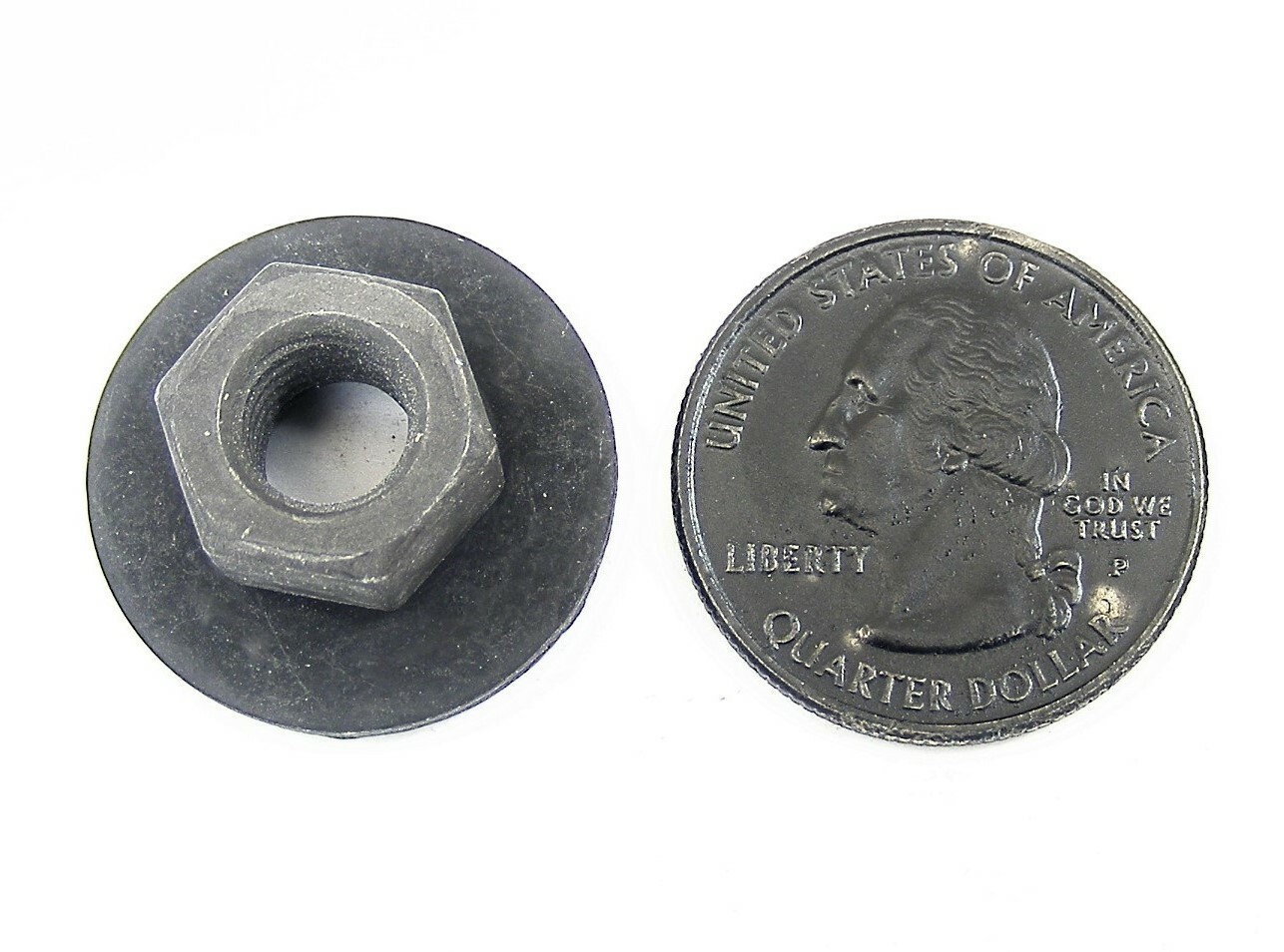 CHRYSLER 8mm Nuts- M8-1.25 Thread- 13mm Hex- 24mm Spinning Washer- 15 nuts- #189