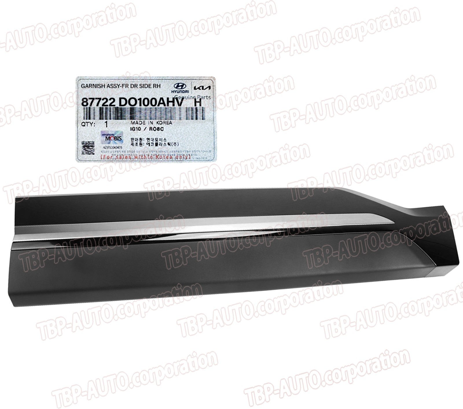 OEM ® FRONT Door Lower Molding RIGHT PASSEN 2024-2025 Kia EV9 LAND 87722DO100AHV
