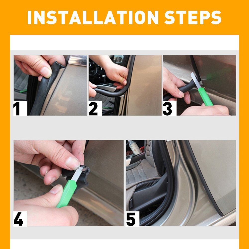 Universal Auto Rubber Weather Seal Door Window Strip Lock Trunk Hood Edge Trim