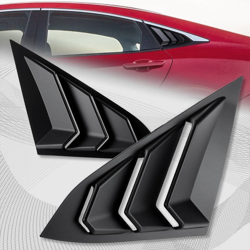For 2016-2021 Honda Civic Sedan/4DR ABS Side Window Louvers Scoop Cover Vent