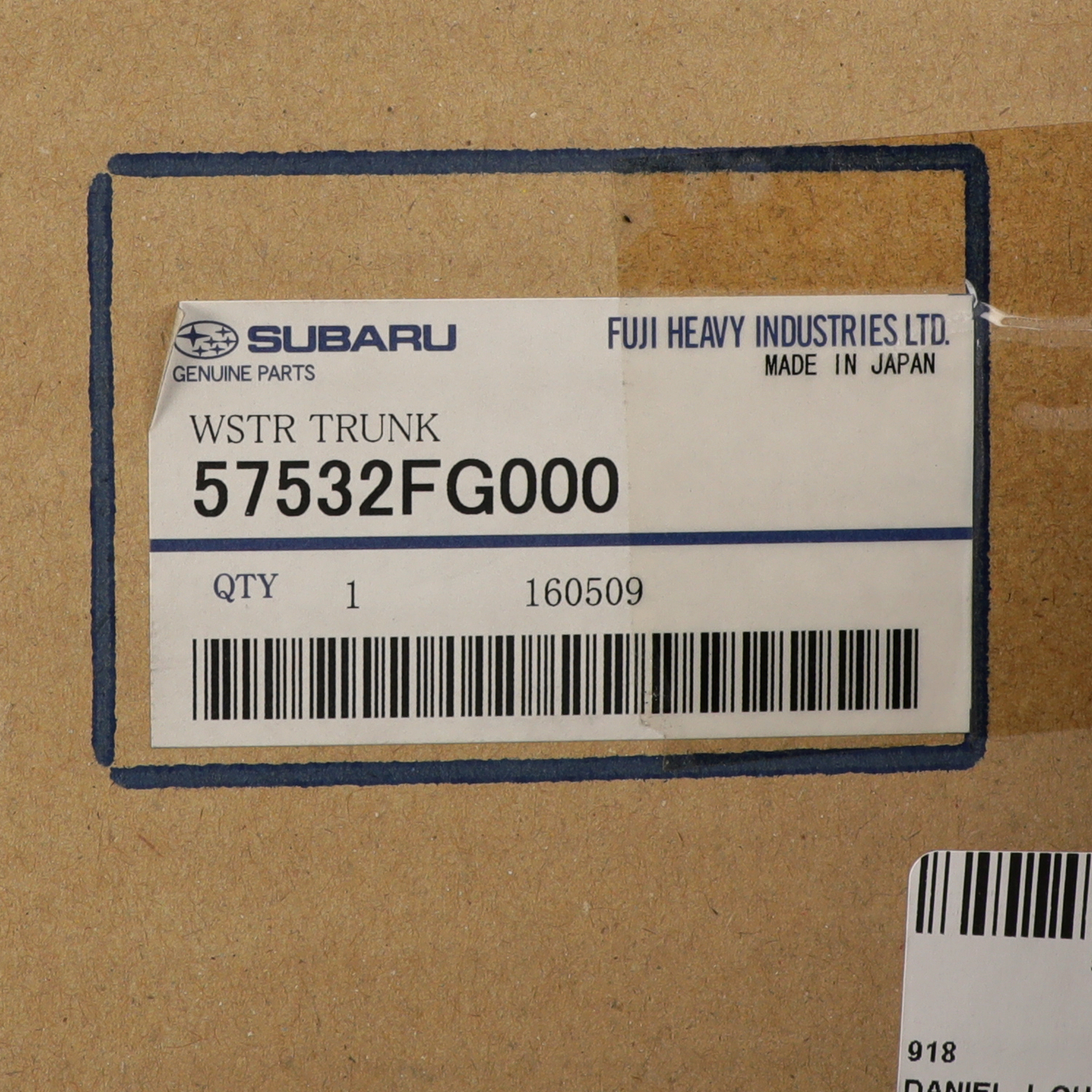 OEM NEW 2008-2014 Subaru Impreza Rear Trunk Lid Weatherstrip Seal 57532FG000