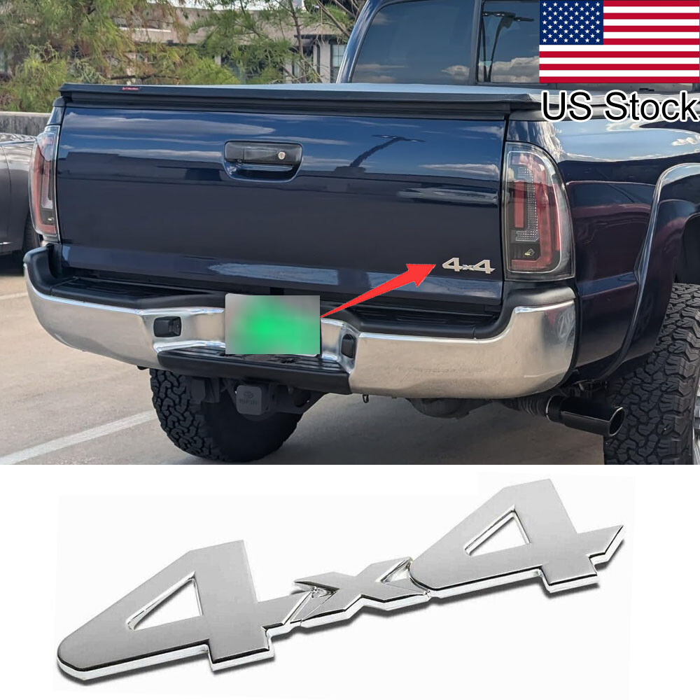 1pc 6” Chrome Silver 4×4 Emblem Badge Rear Trunk Tailgate Sticker For Ford Ram