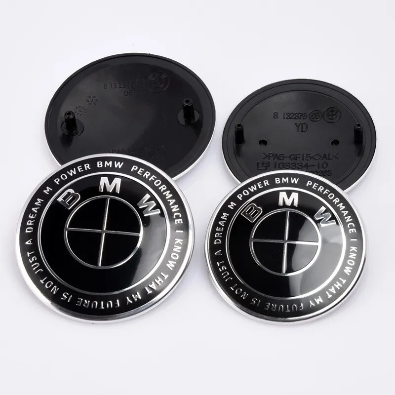 7Pcs 50th Anniversary Wheel Emblem Rim HubCaps Badges 82mm 74mm 56mm 45mm