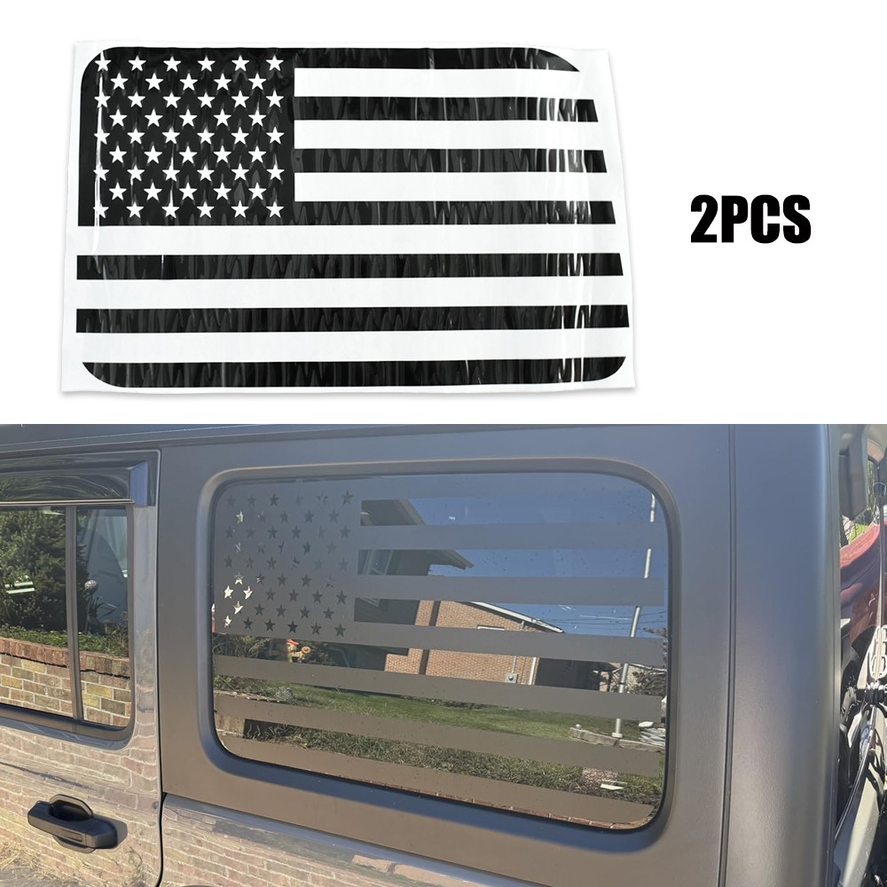Rear Window American Flag Vinyl Decal Precut For Jeep Wrangler JL JLU 2018-2026