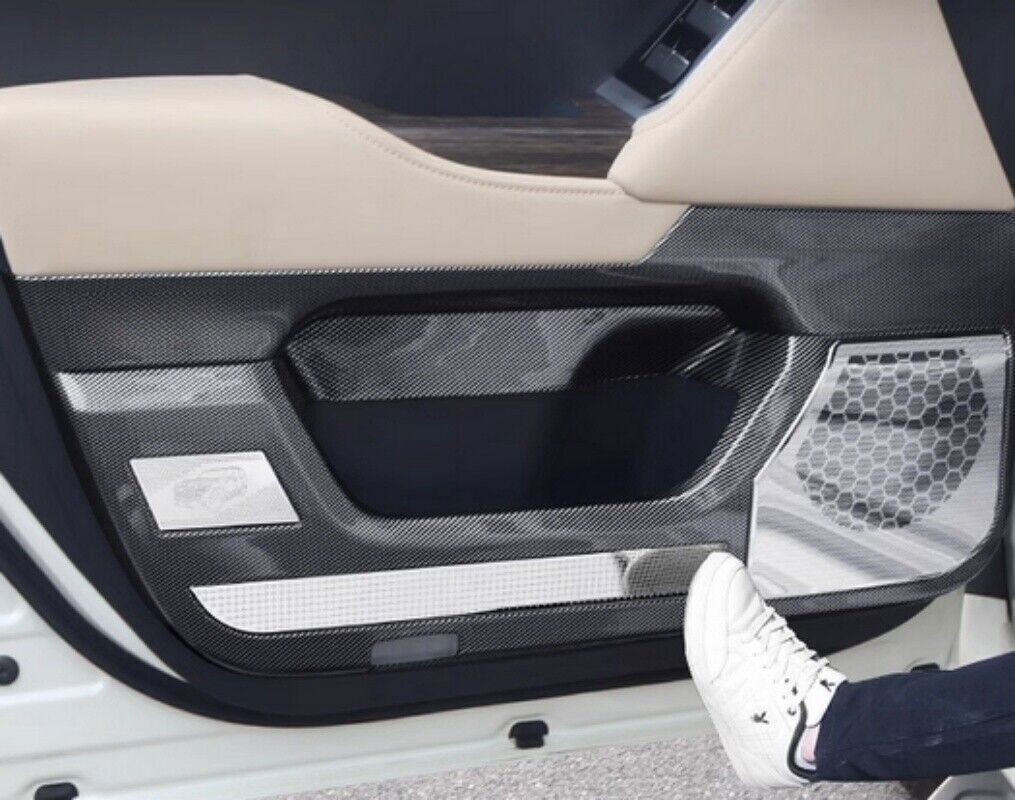 For TOYOTA Land Cruiser LC300 23-24 Car door kick plate ABS+stainless steel 4PCS