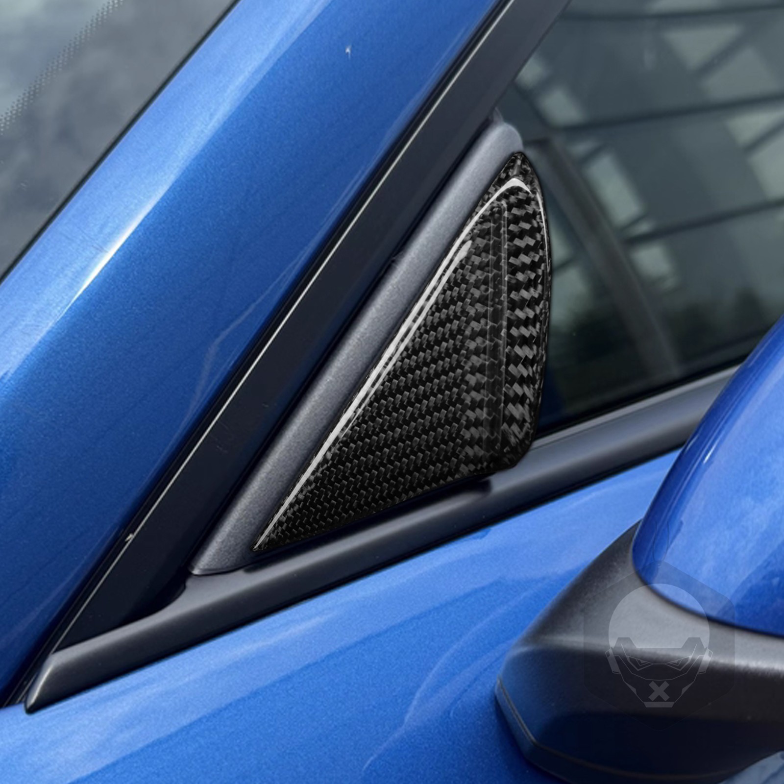 For Porsche 911 718 Car A-pillar Rearview Mirror Triangle Trim Real Carbon Fiber