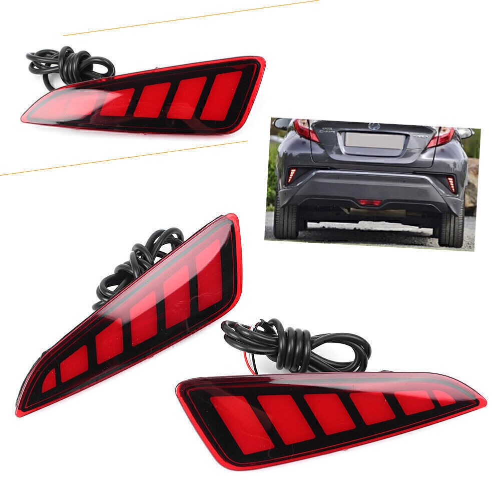 2X LED Rear Fog Light Tail Lamp Bumper Light Repalce For Toyota C-HR CHR 2018-22