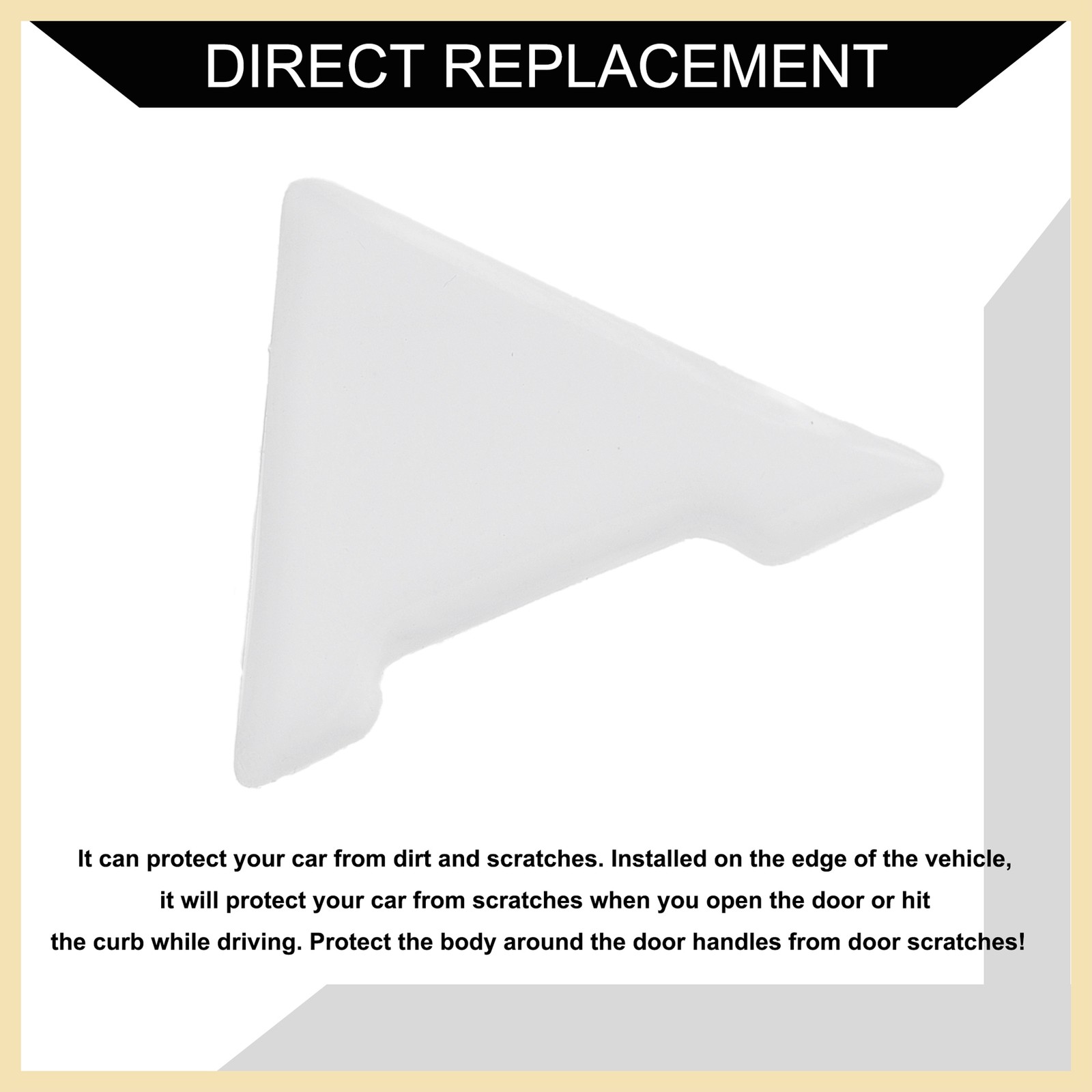 Door Guard Protector Door Edge Corner Guard for Vehicle PU 1 Set Clear