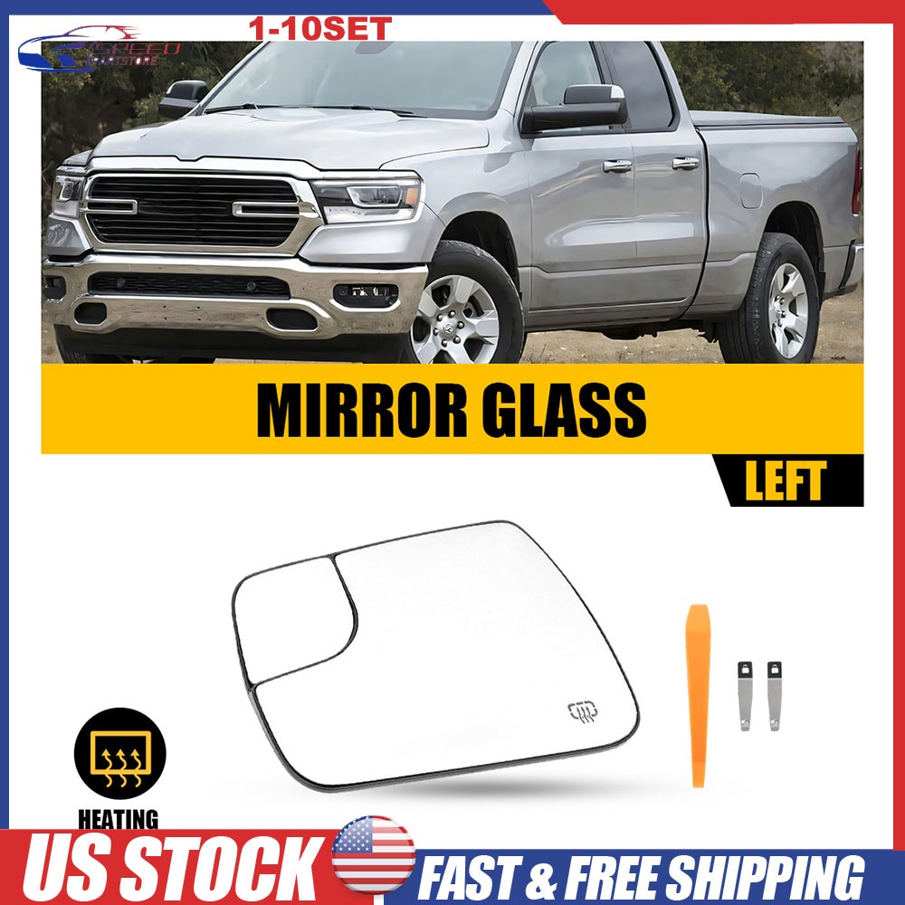 Mirror Glass Heated Left Driver Side For Dodge RAM 1500 2019-25 68402037AA 1-10X