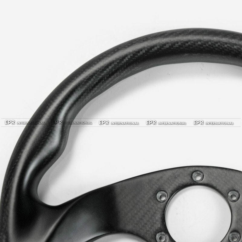 Matte Carbon Flat Type Racing Steering Wheel Cover Kit MOMO 320mm Diameter Bolts