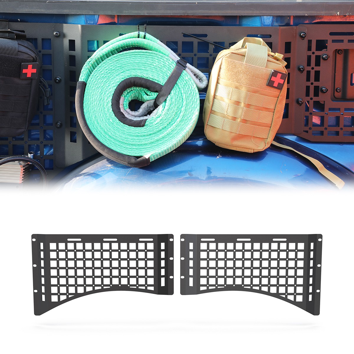 Front+Medium+Rear Molle Panel Decoration For 2015-2020 Ford F150 5.5′ Short Bed