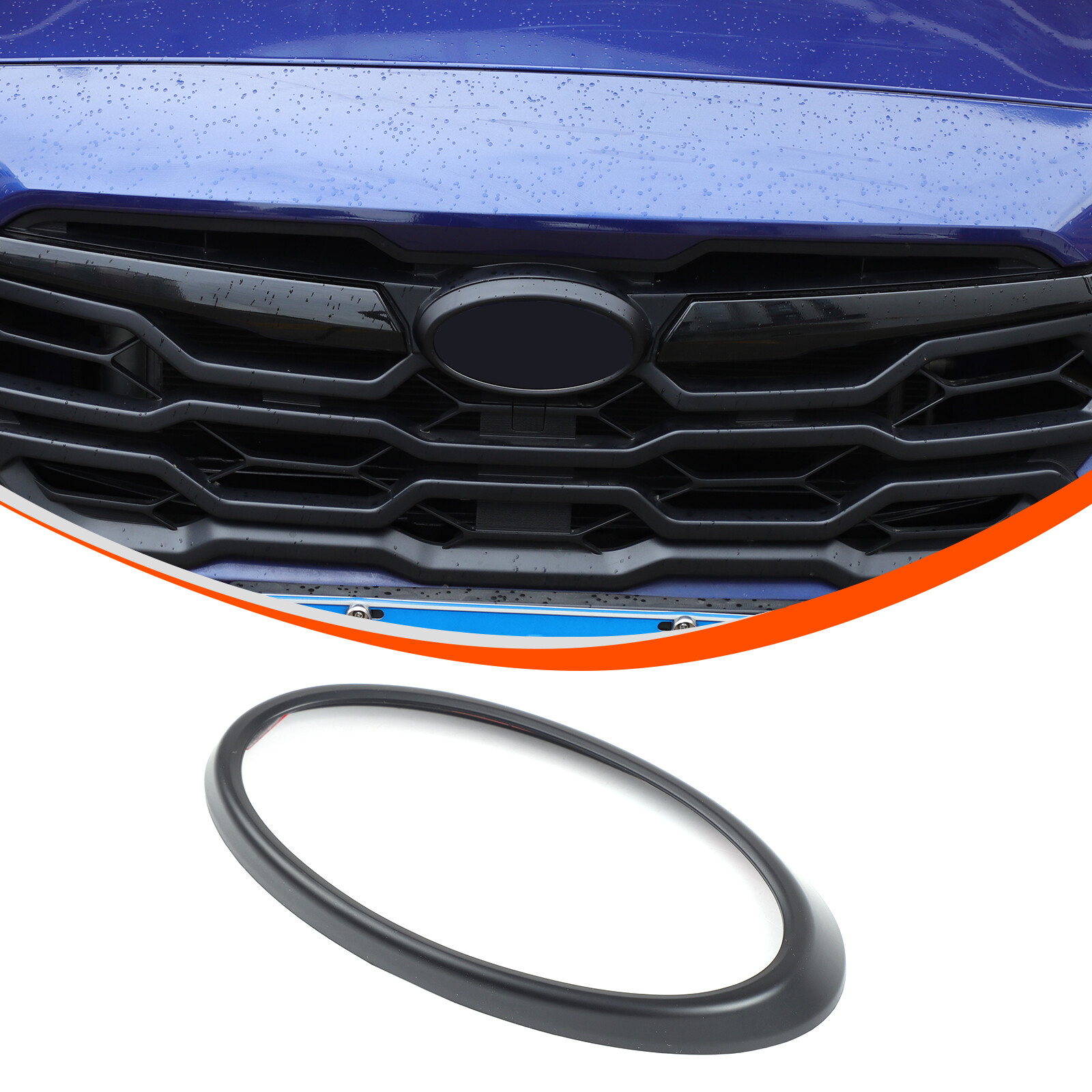 Matte Black Front Emblem Ring OVERLAY Trim Cover Fits Subaru Crosstrek 2024+