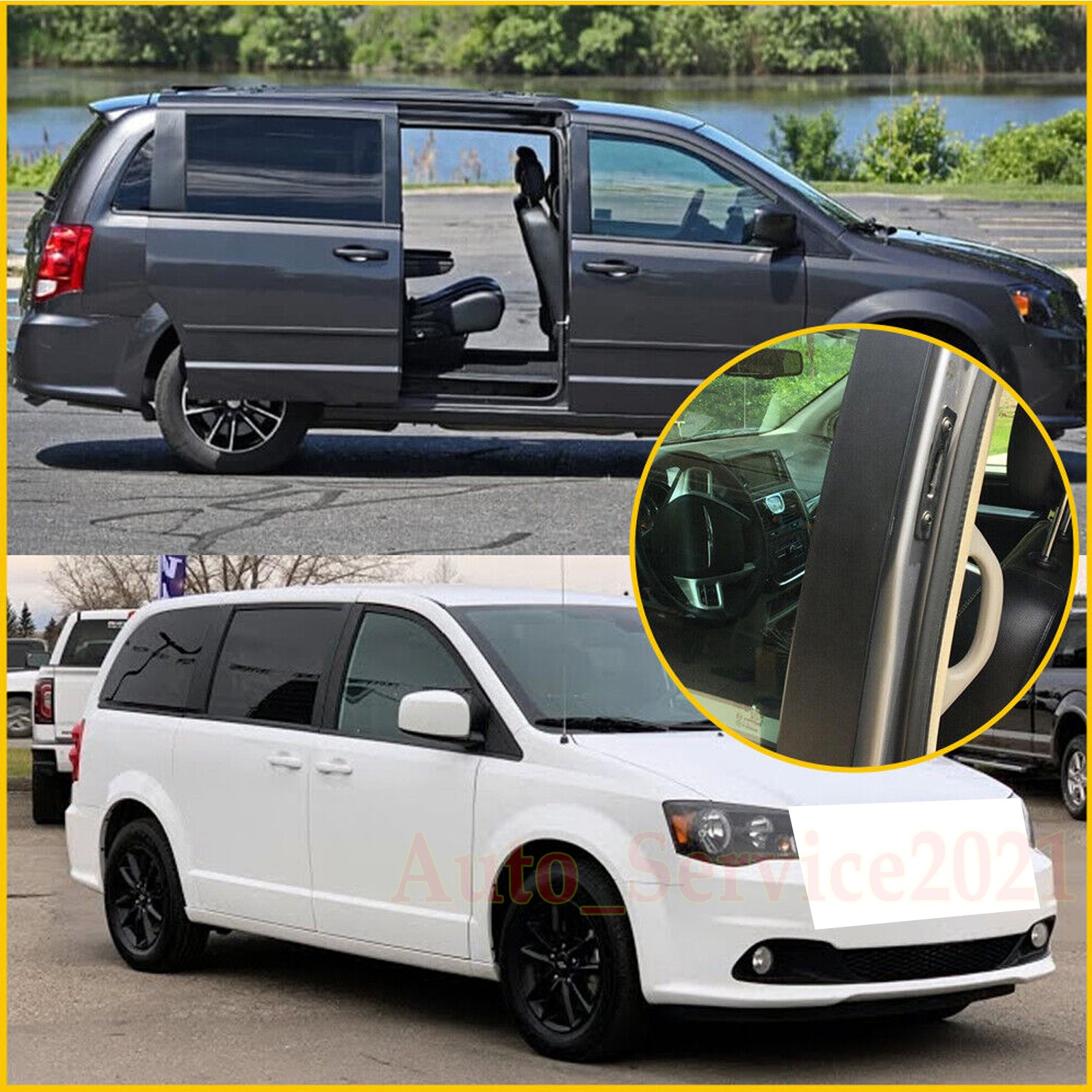 B Pillar Front Passenger Door Applique Fit For Dodge Grand Caravan Town&Country