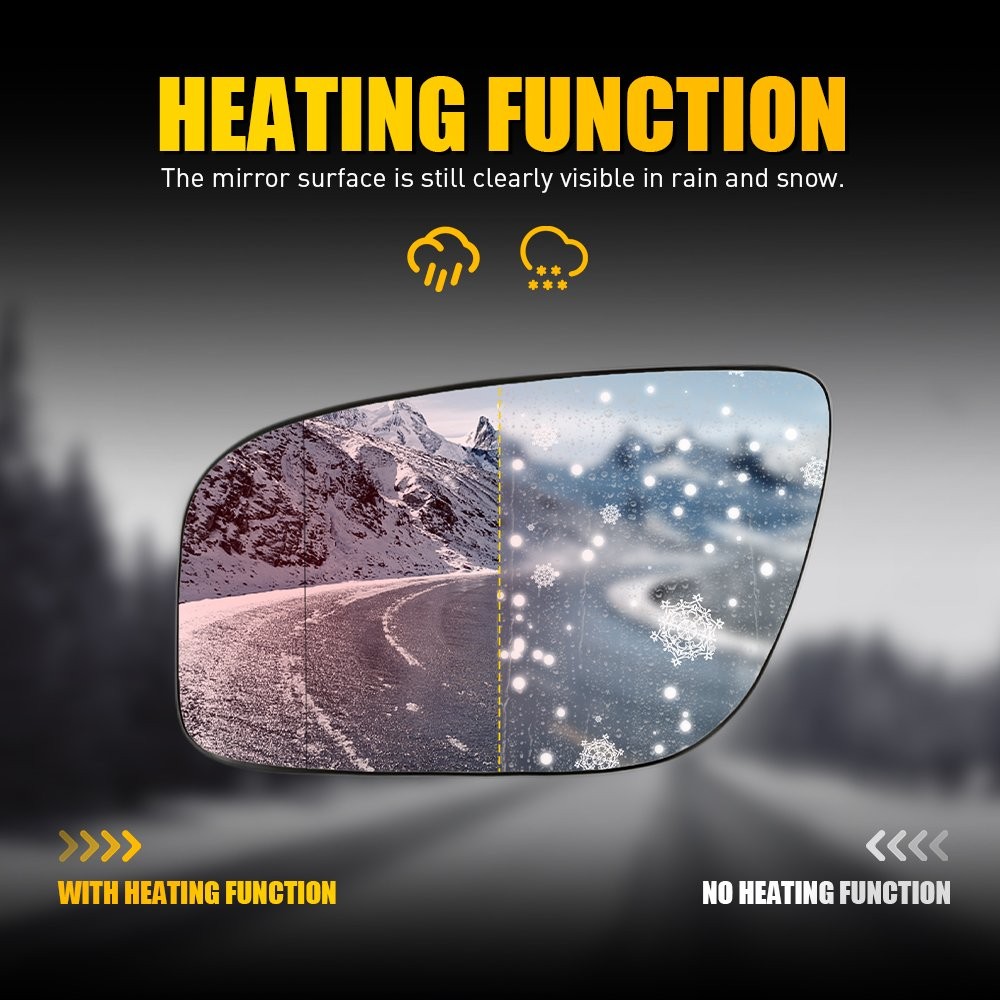 Heated Mirror Glass for Mercedes-Benz E-Class W211 2007-2009 All Models 2-10X