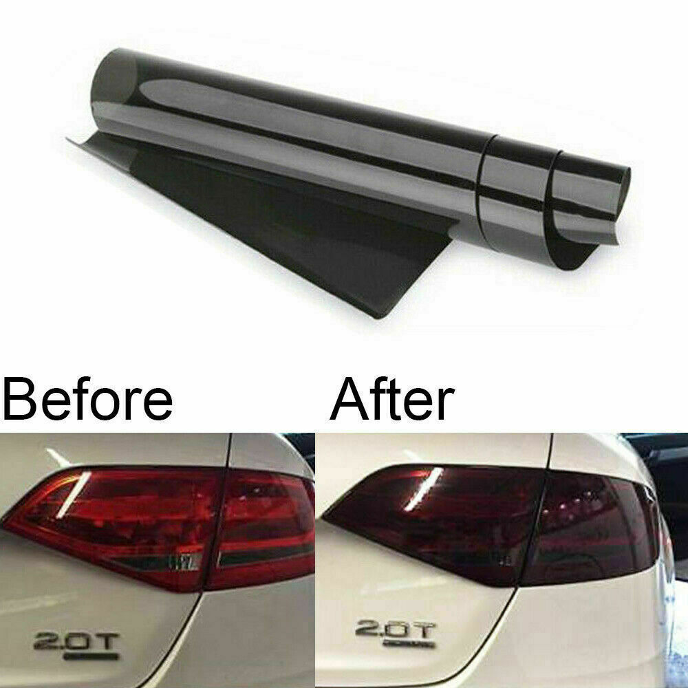 Glossy Black Tint Vinyl Film Wrap Sheet for Headlight Backup Light Tail Light