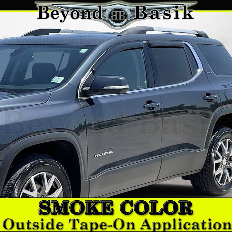 2017-19 2020 2021 2022 2023 GMC Acadia SMOKE Door Vent Window Visors Rain Guards