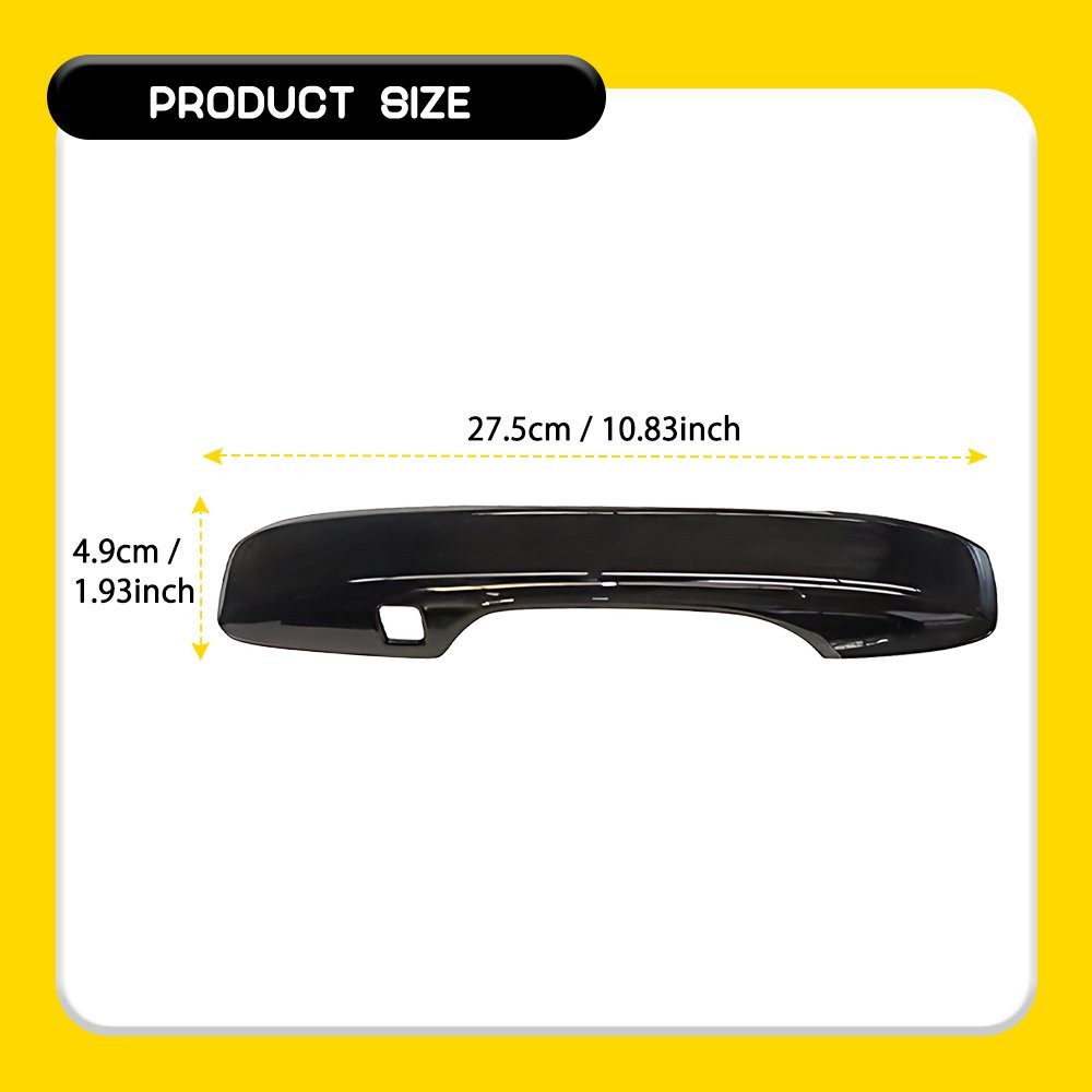4x For 2022-2024 2025 Acura Integra Door Handle Covers WITH Front Smartkey Black