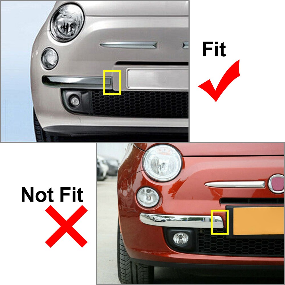 Front Right Side Bumper Moulding Trim Fit Fiat 500 2007-2015 2008 2009 2010 2011