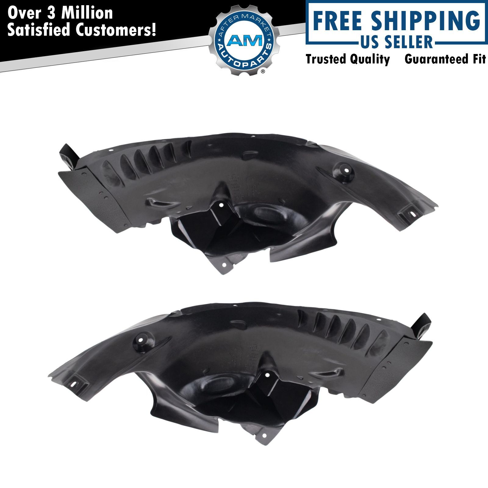 Front Inner Fender Liner Set Fits 2008-2011 Mercedes-Benz C300 C350