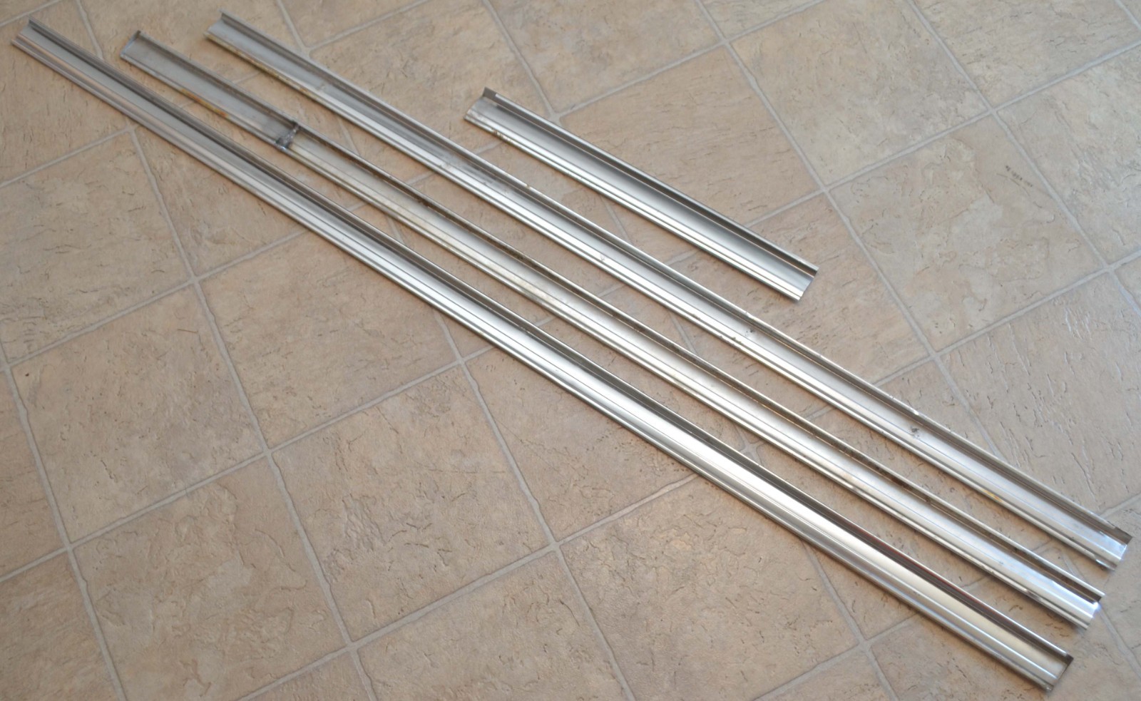 1963 Ford Galaxie Upper Lower Trim Spear Moulding Set, For Parts or Modification