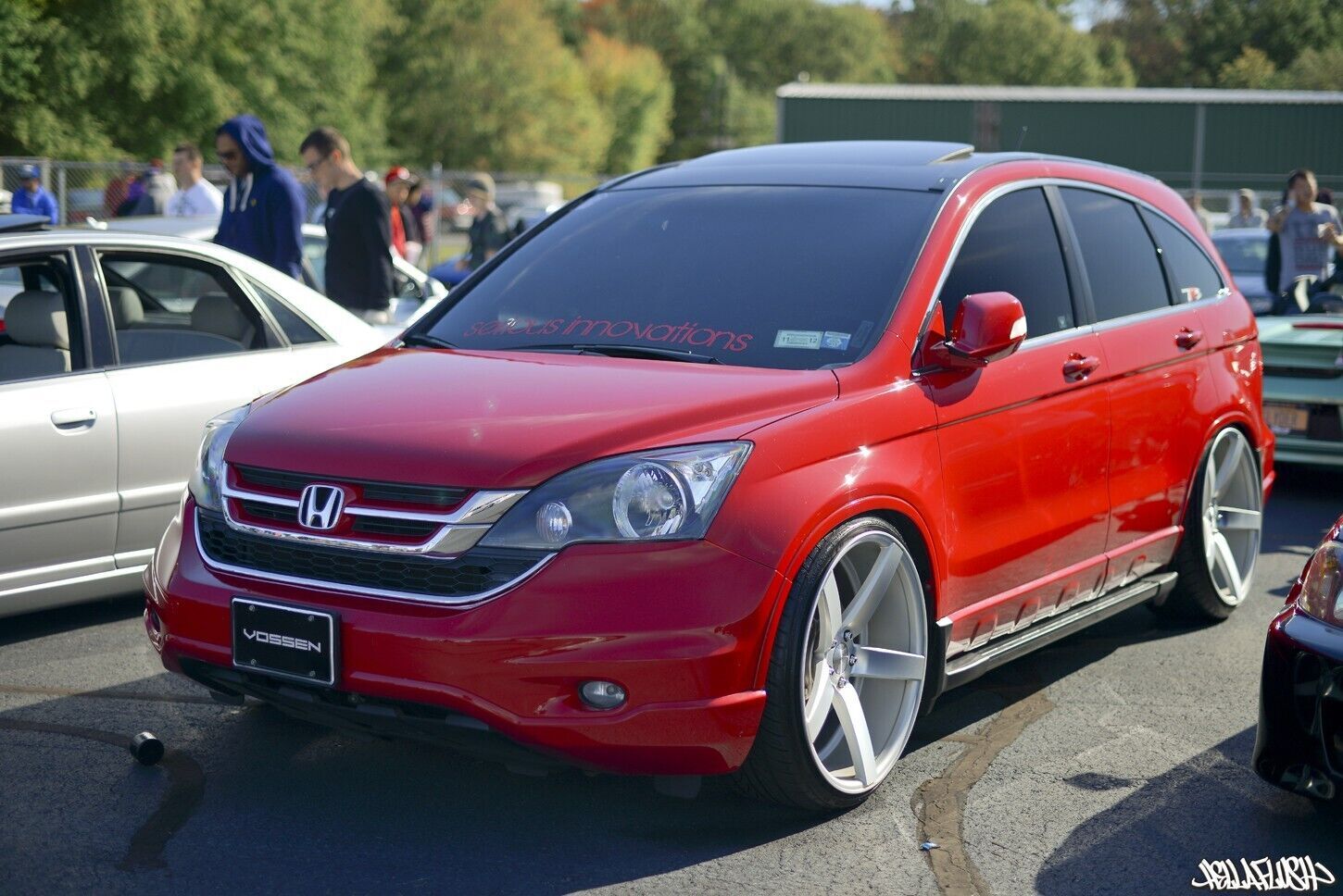 RED H Front Grille Emblem Accord 18-22 CR-V 12-22 Crosstour 12-15 Pilot 16-18