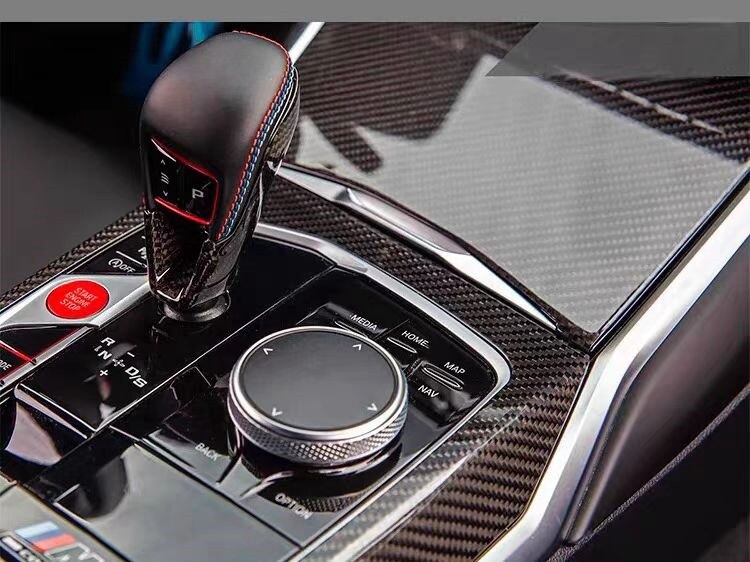 Real Carbon Fiber Gear Shift Knob Cover For BMW M2 M3 M4 G80 G82 F95 F96 F97 F98