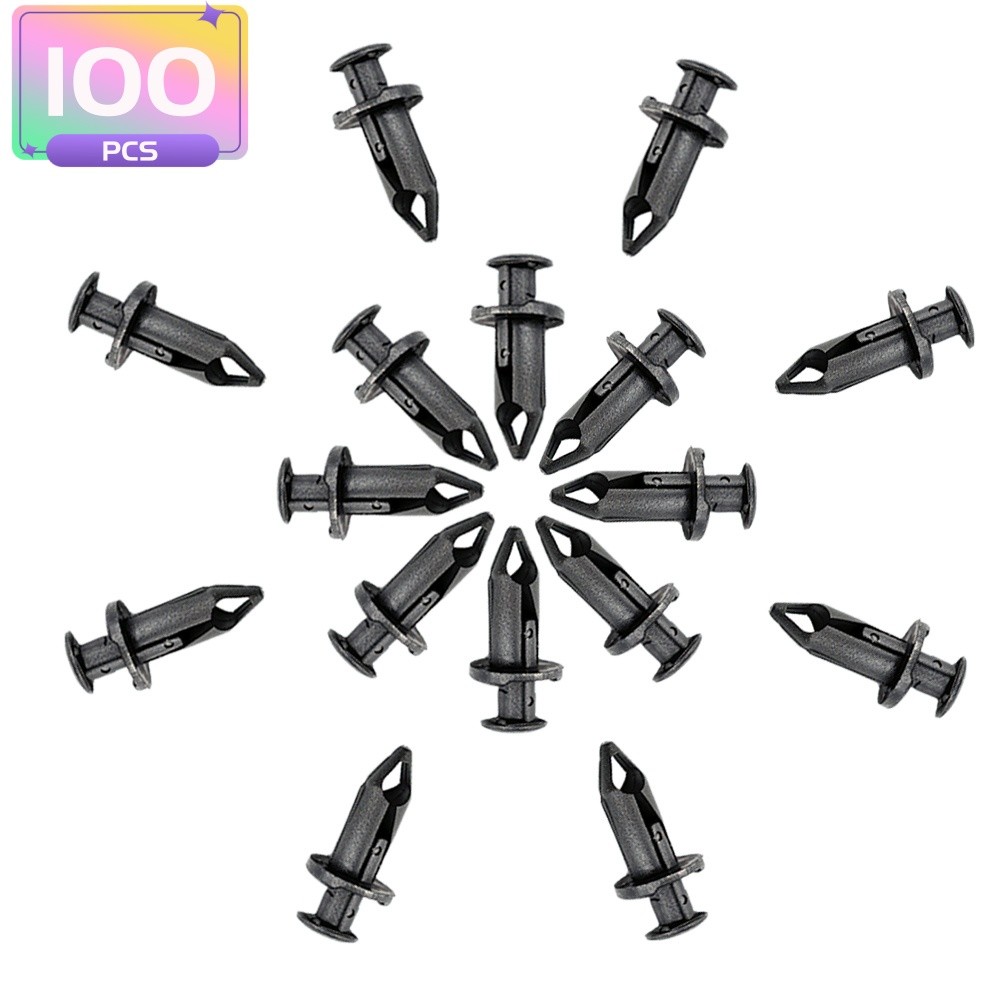 Labwork 100xCar 8mm Dia Hole Plastic Rivets Fastener Auto Fender Push Pin Clips