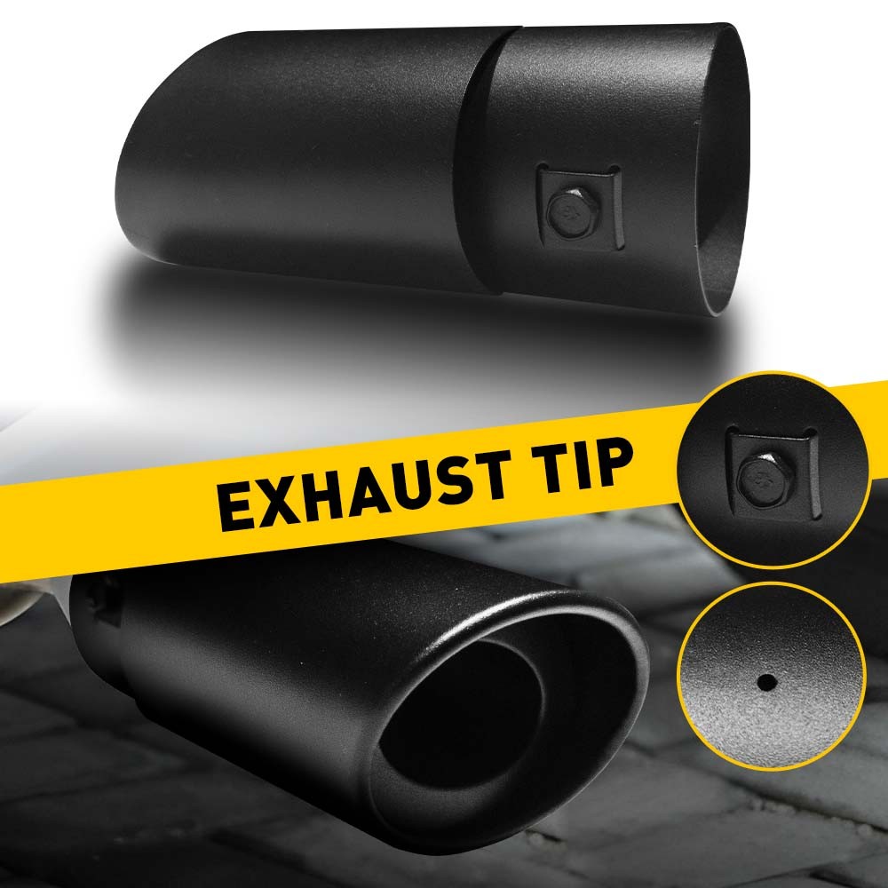 Matte Stainless Black Steel Exhaust Tip For 1.5-2.4inch For outlet tailpipe USA
