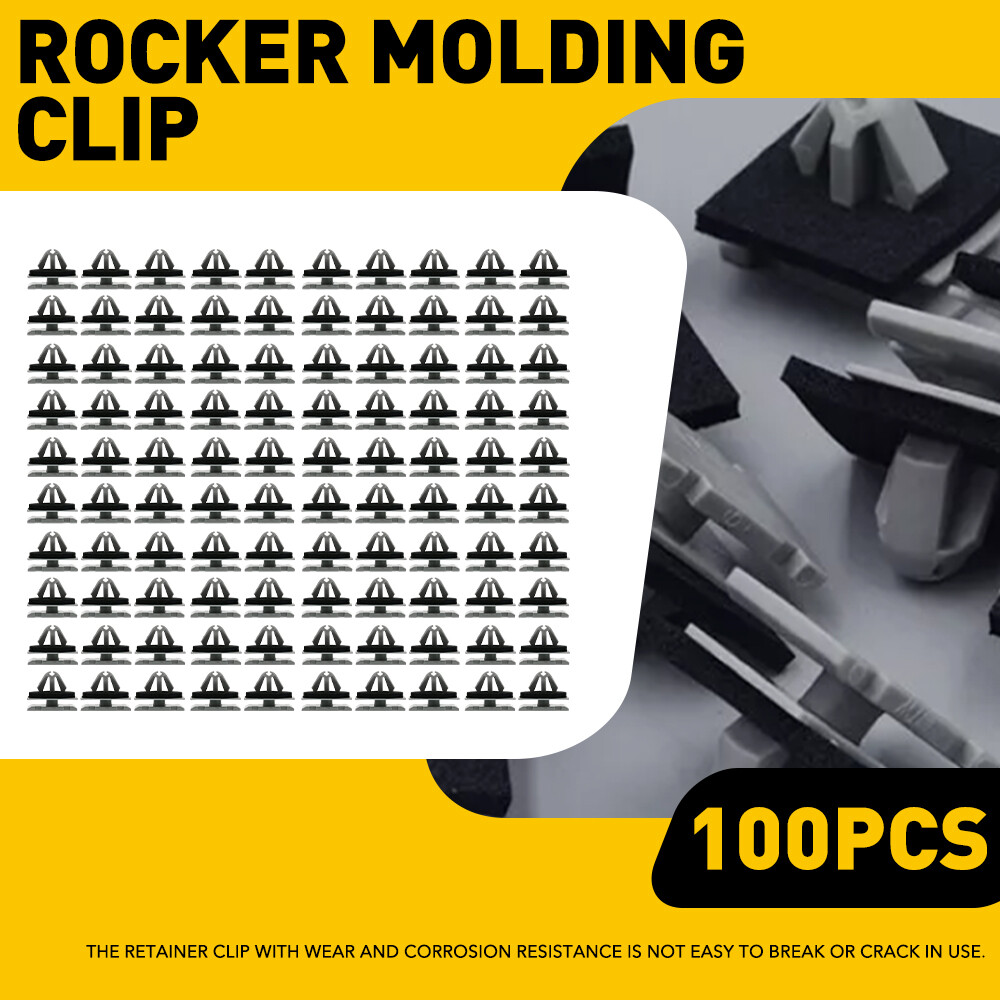 100Pcs Rocker Door Moulding Clip With Sealer Fasteners Clip Fit For GM 11571175