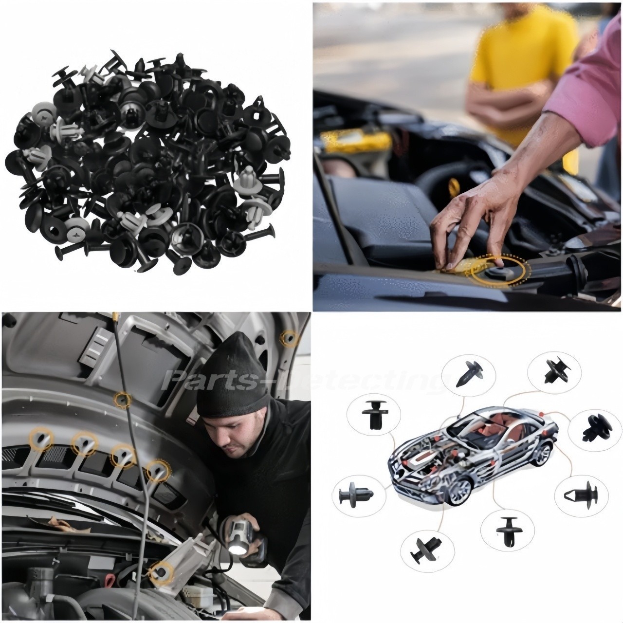 100Pcs Bumper Clips Car Auto Fender 6 7 8 9 mm ✅Trim Push Pin Rivet Fastener