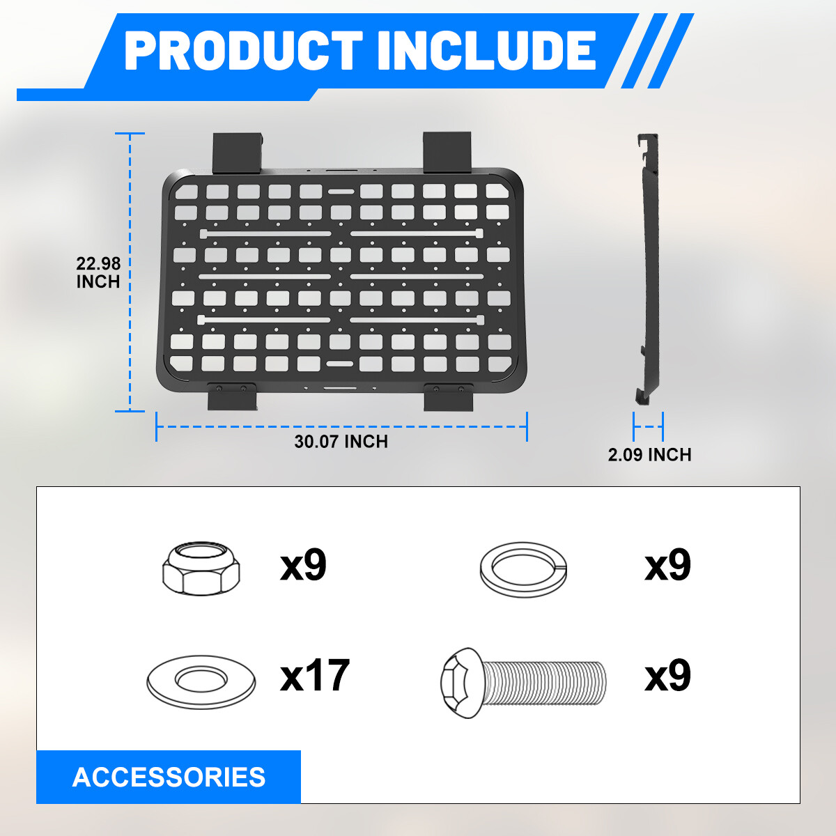 Multi-Funciton Modular Molle Panel Trim for Jeep Wrangler 2018-2024 JL 4 Doors