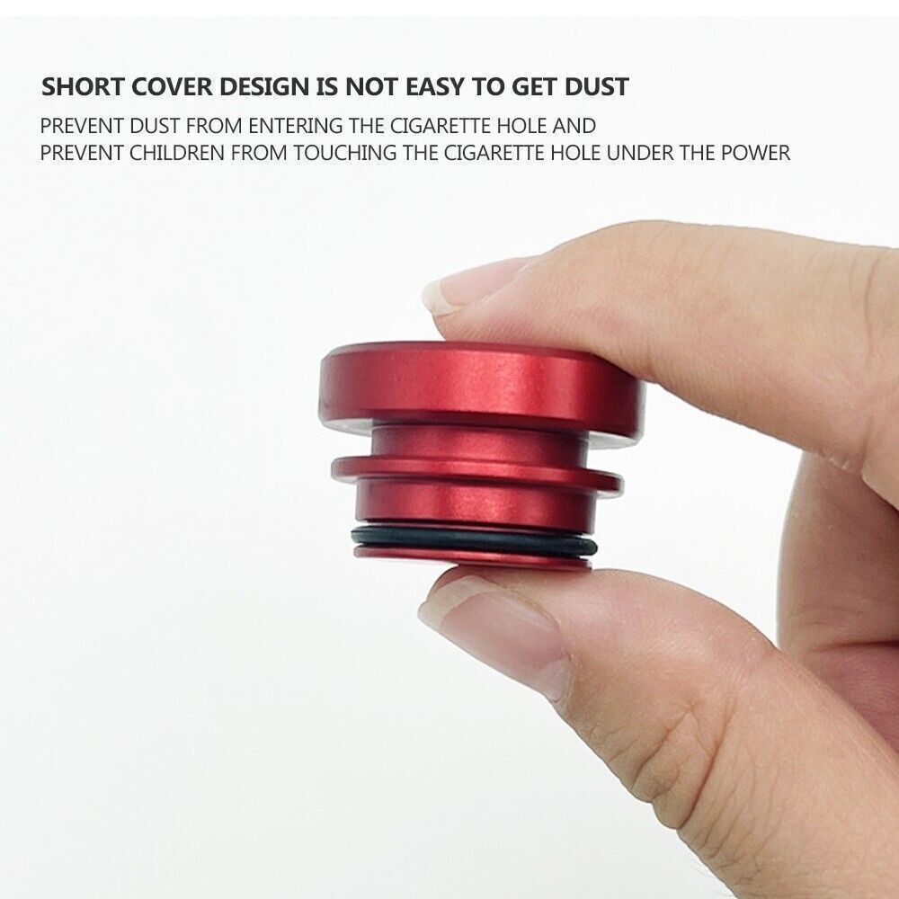 Car Durable Aluminum Cigarette Lighter Cover Cap Waterproof Dustproof Metal Part