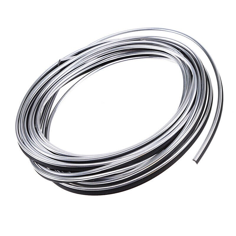 Chrome Car Interior Decorative Door Edge Line Moldings Trim Strip Accessories 5M