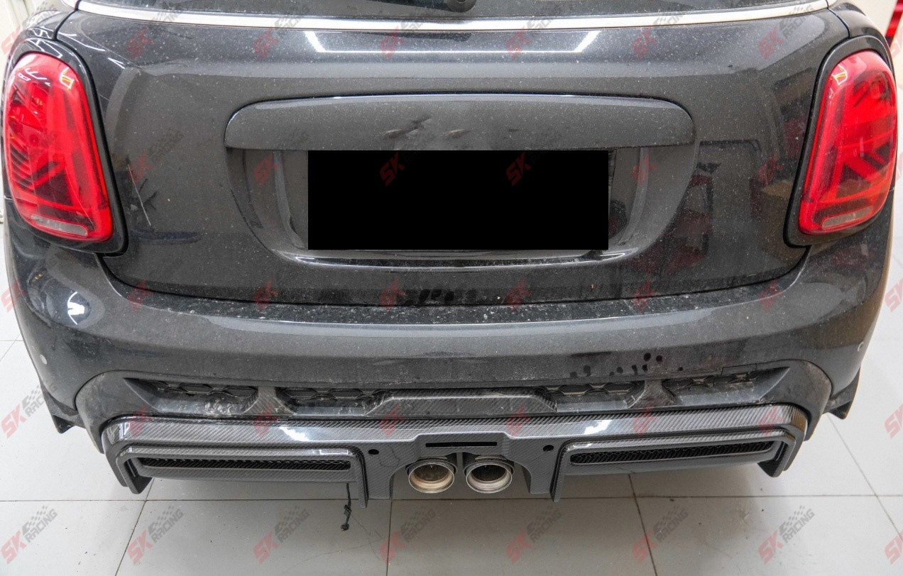 For 2022-2023 Mini Cooper F56 JCW Hatchback Carbon Front Lip Rear Diffuser Set