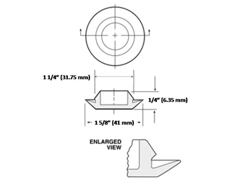50 1-1/4″ Inch Black Plastic FLUSH MOUNT HOLE PLUG – Sheet Metal Auto Body Panel