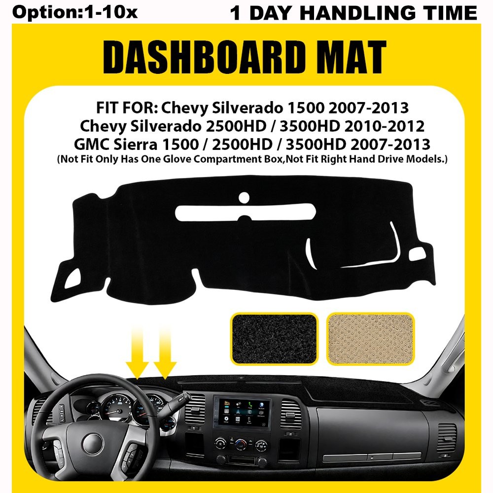 For Chevy Silverado 2500HD / 3500HD 2010-2012 Dash Cover Dashboard Mat Anti-UV