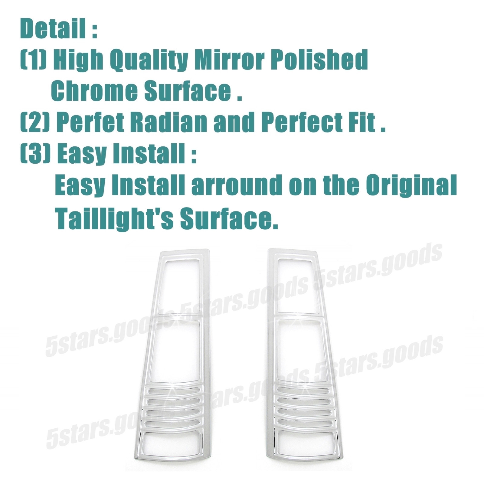Upgrade Accessories Chrome Molding Covers Trims For 1997-2001 Honda CR-V SUV