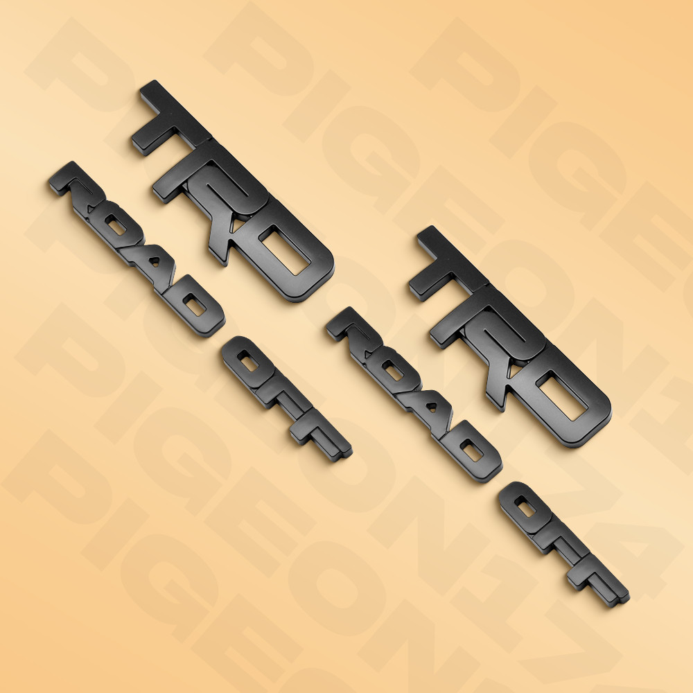 2PCS For 4RUNNER OFF ROAD BLACK EMBLEM LEFT RIGHT SIDE BADGE OVERLAY NAMEPLATE