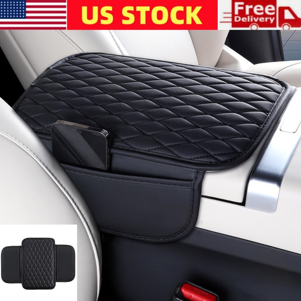 Car Center Console Cover Car Armrest Cover Protector with Storage Bags Universal