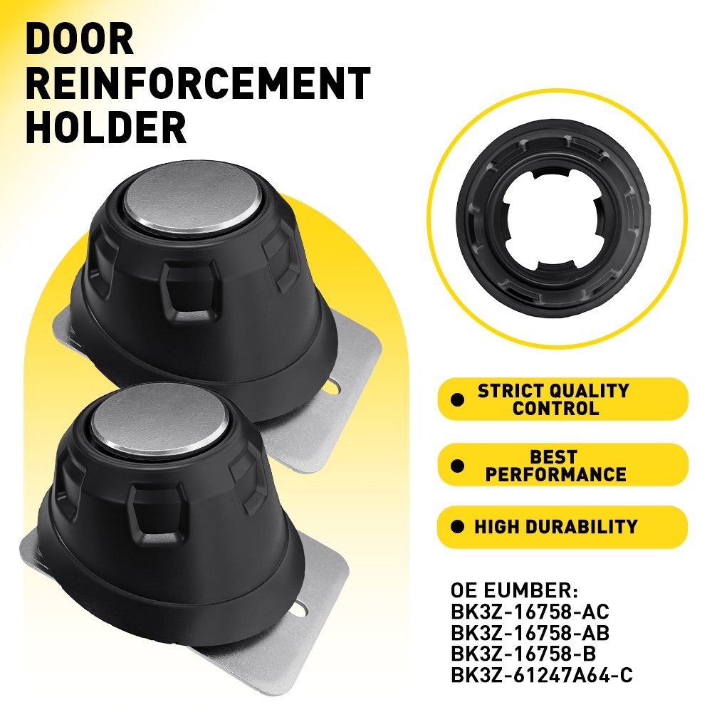 2X Back Door Magnet Stop Holder+Cover Set For 2015-2024 Ford Transit 150/250/350
