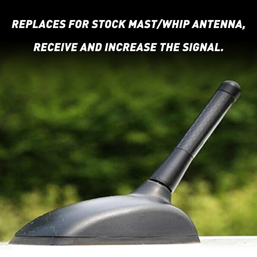 Real Carbon Fiber 3 Inch Short Antenna JDM Style AM/FM Radio Aerial Whip Black
