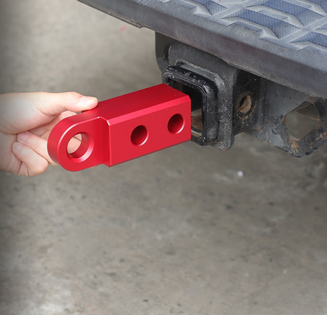Aluminum Alloy Red Rear Trailer Ring Tow Hook Set For Toyota Tacoma 2016-2022
