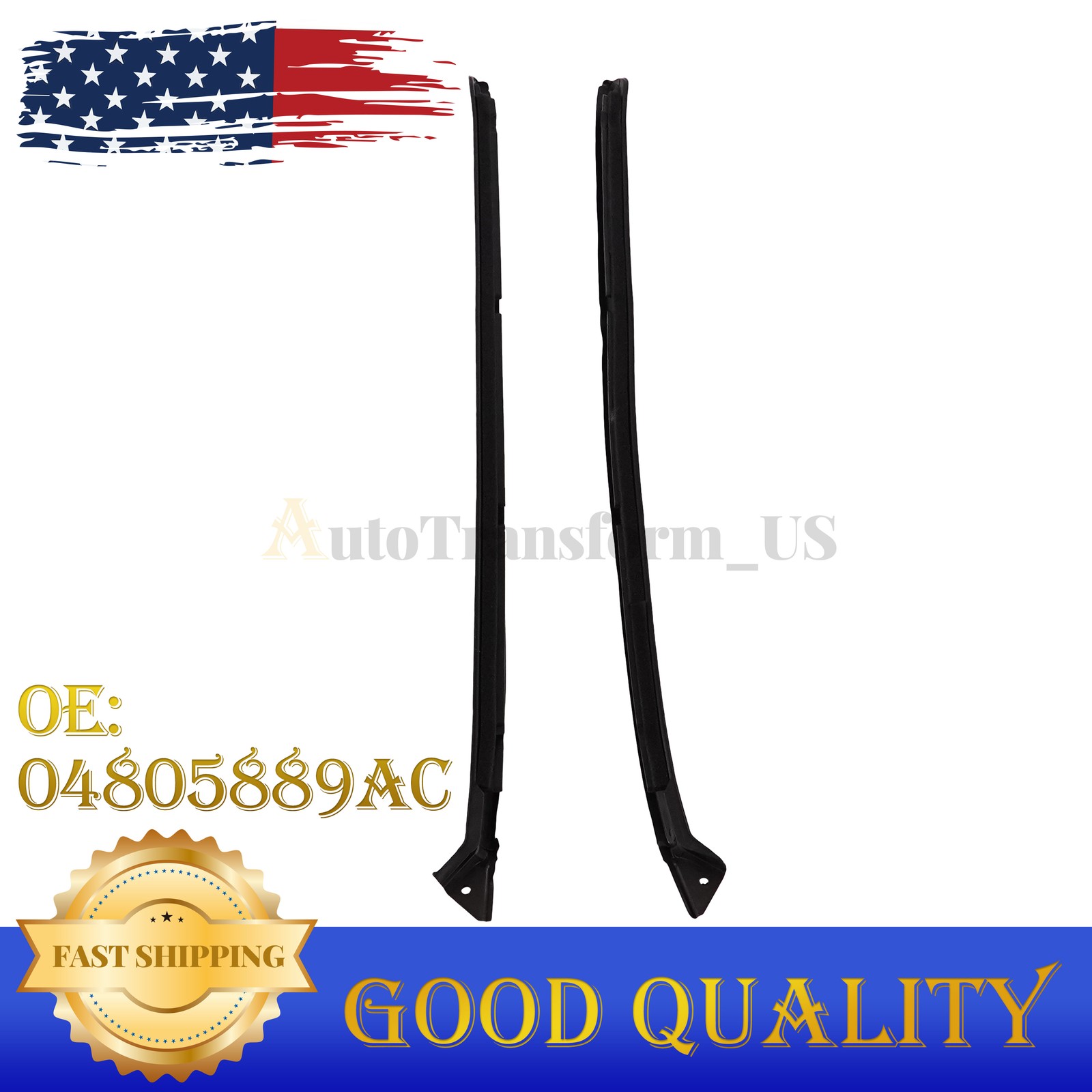 NEW For Chrysler 300 Dodge Magnum Charger 05-10 Pair Windshield Pillar Molding
