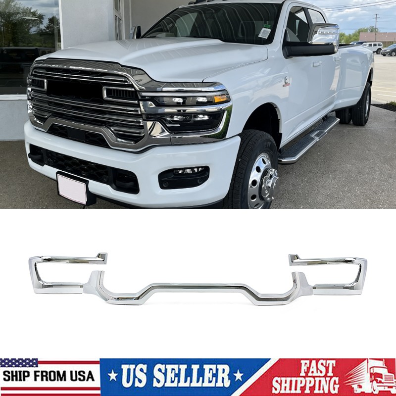 For 2025 2026 RAM 2500 3500 Chrome Front Lower Grille Trim Headlight Molding New