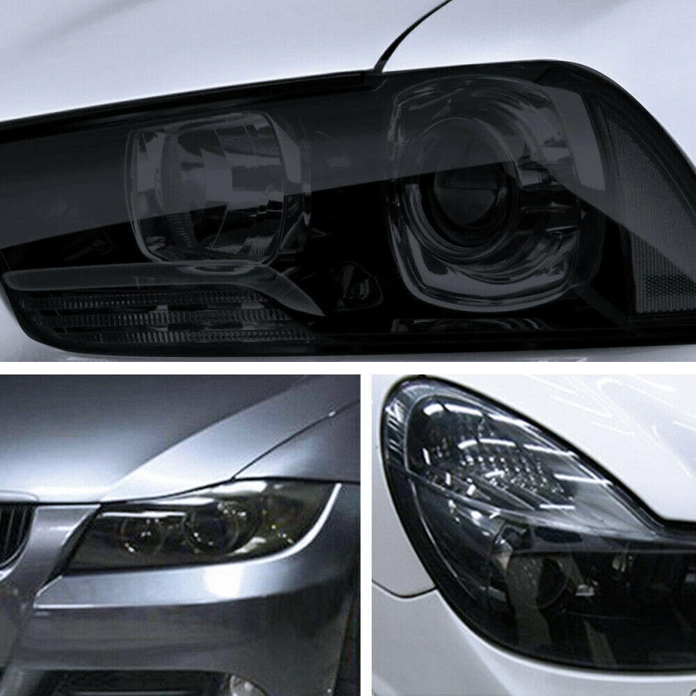 Glossy Black Tint Vinyl Film Wrap Sheet for Headlight Backup Light Tail Light