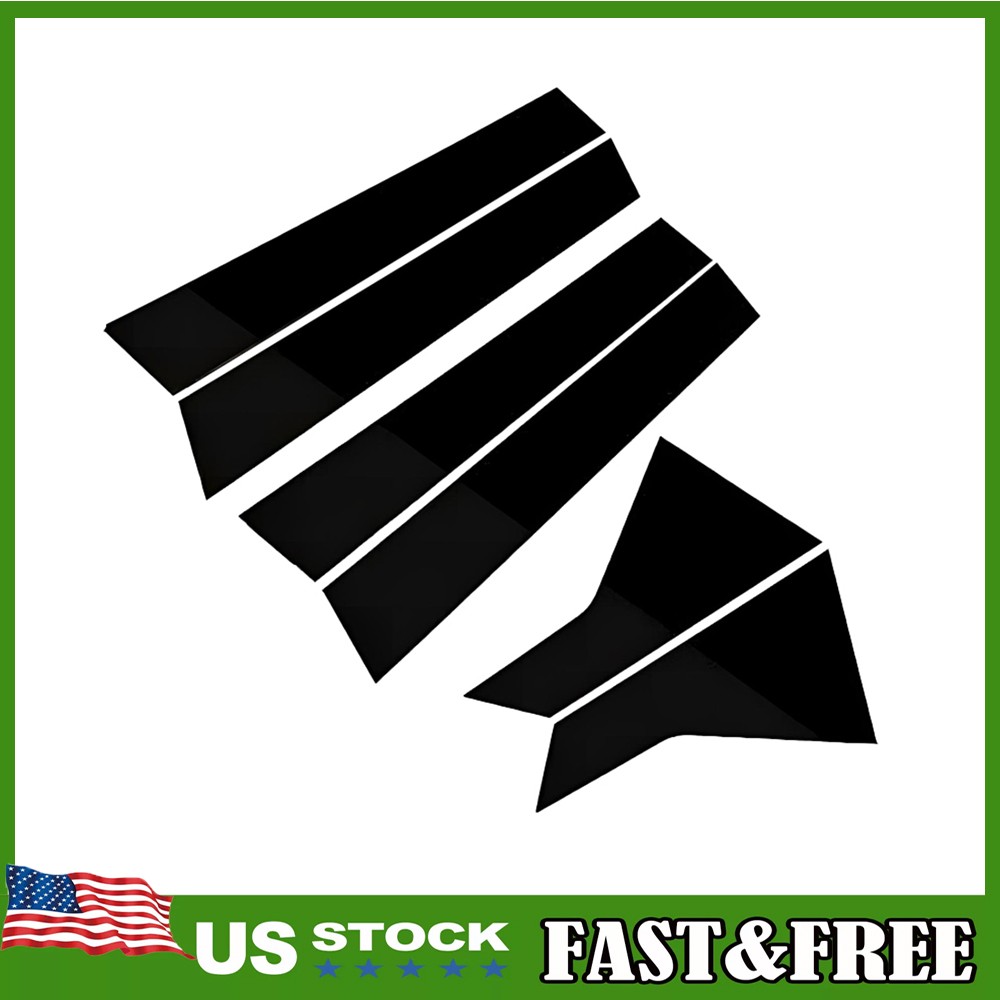 6Pcs Black Door Pillar Post Cover Trim For Honda Civic Hatchback FL 2022-2025