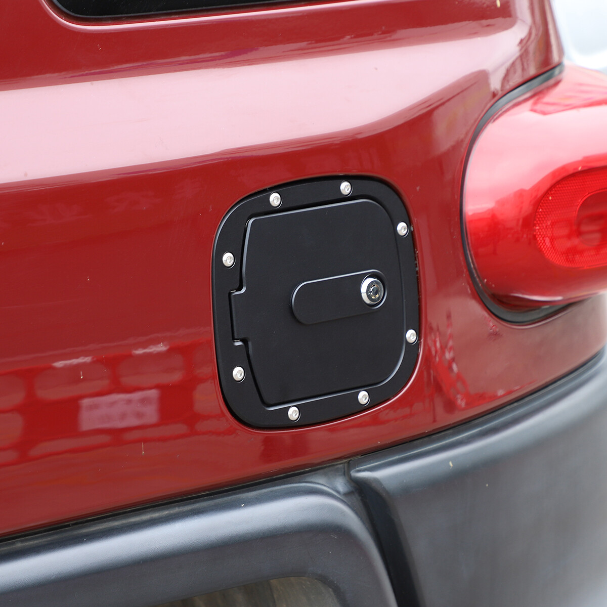 Replace Black Alloy Fuel Tank Cap Outer Cover Trim For Toyota FJ Cruiser 2007-21
