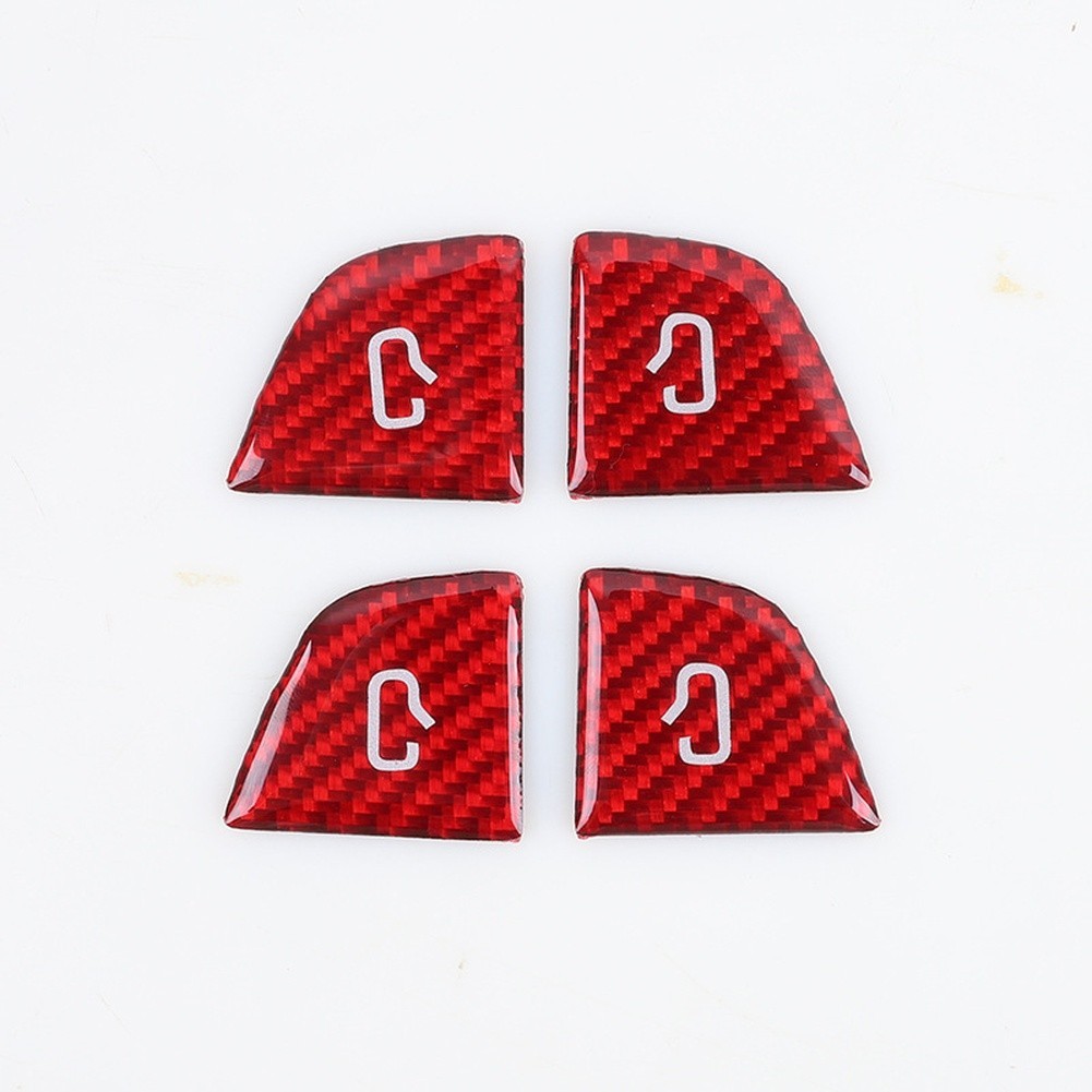 Carbon Fiber Texture Door Switch Button Cover for Tesla For Model 3 Y Interior